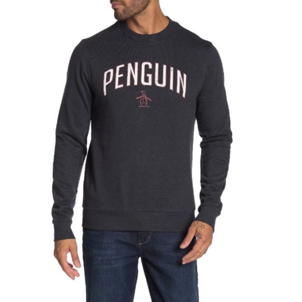 Original Penguin Brand Logo Crew Neck Sweatshirt